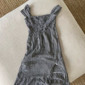 Abercrombie & Fitch black and white gingham sun dress small